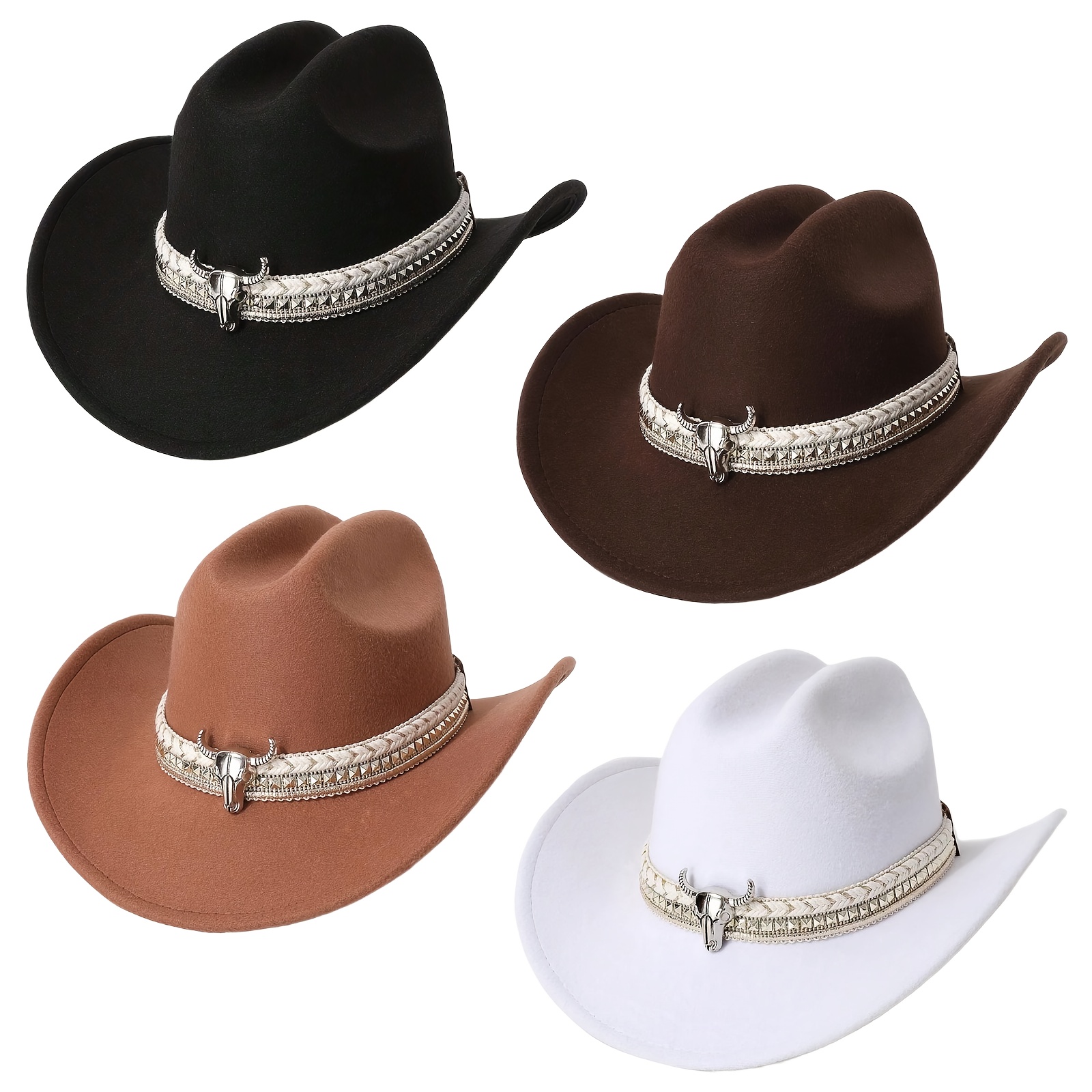 1pc western cowboy hat men women wide brim - Temu Mauritius display picture 1
