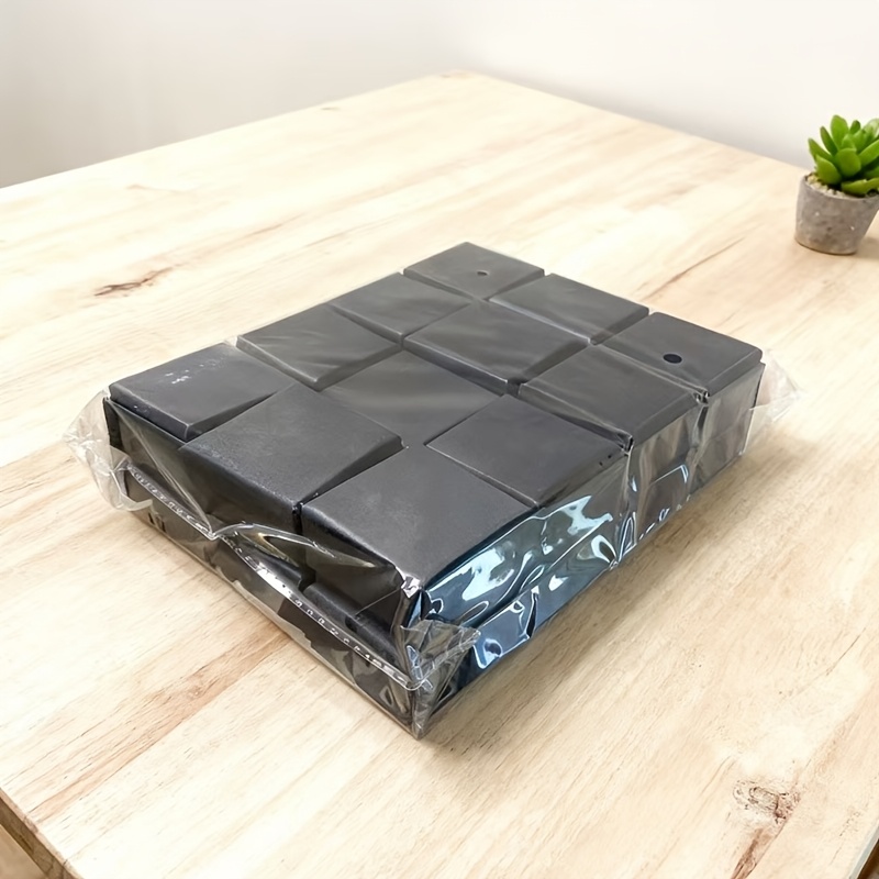 TEMU 12/24 boîtes cadeaux en carton noir haut de gamme pour bijoux, avec éponge noire, taille 5x5x3 cm, pour offrir et emballer des bijoux, parfaites