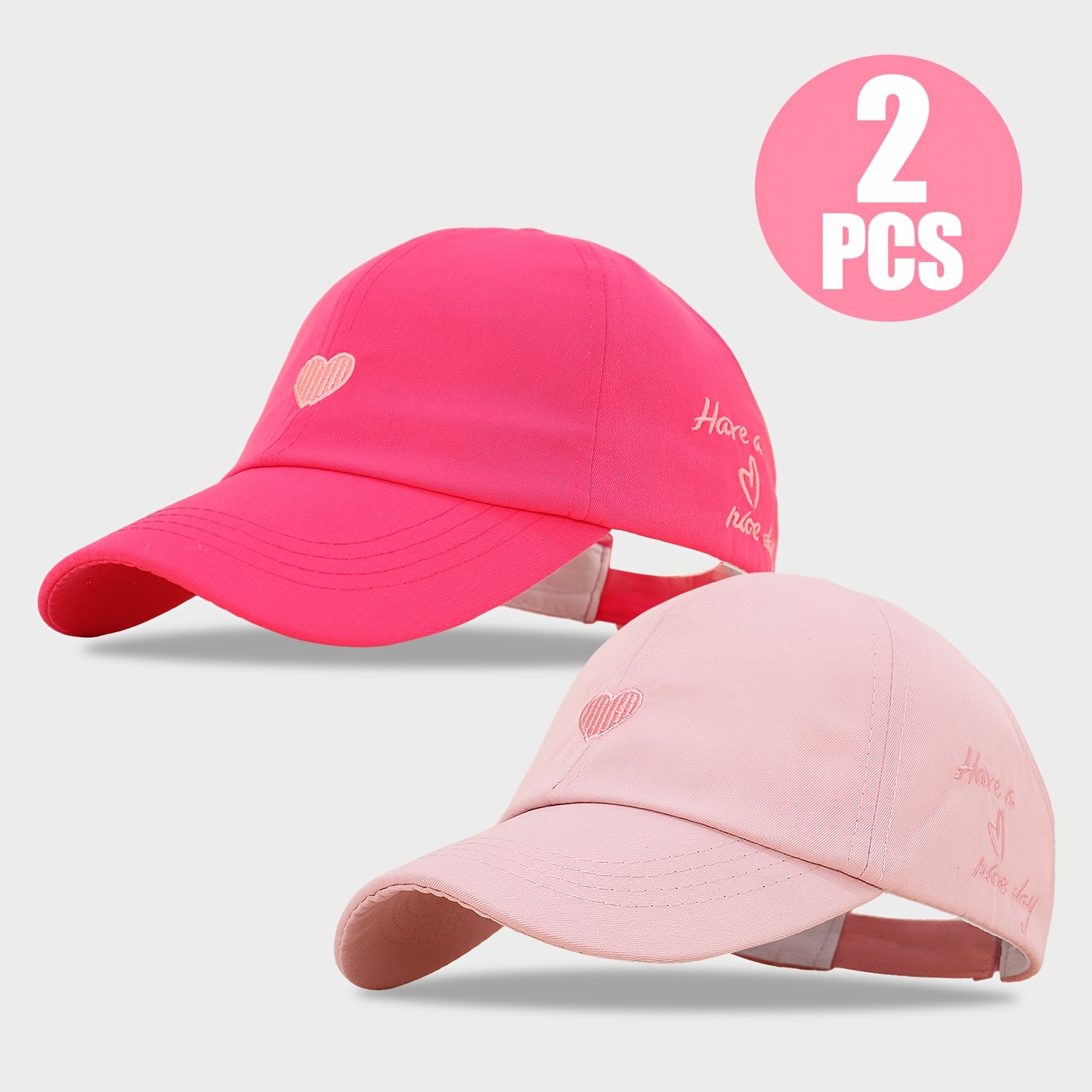 Lapi. 2-pack ' Spring/summer Ponytail Baseball Cap, Suitable For Outdoor Sports And Beach , Breathable Sun Hat, Duckbill Cap
