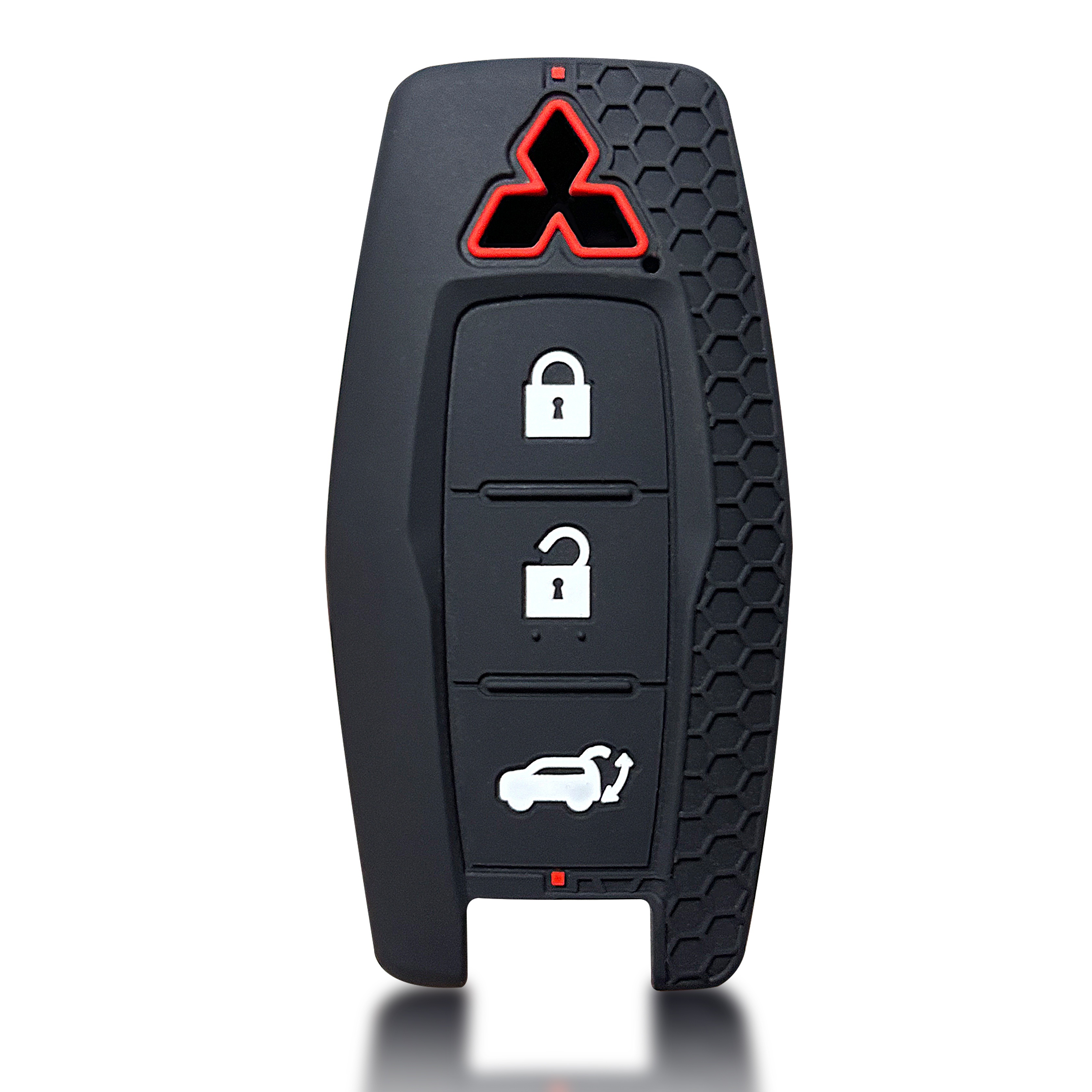 TEMU Suitable For 3 Key 4 Key Car Silicone Keycase With Honeycomb Pattern