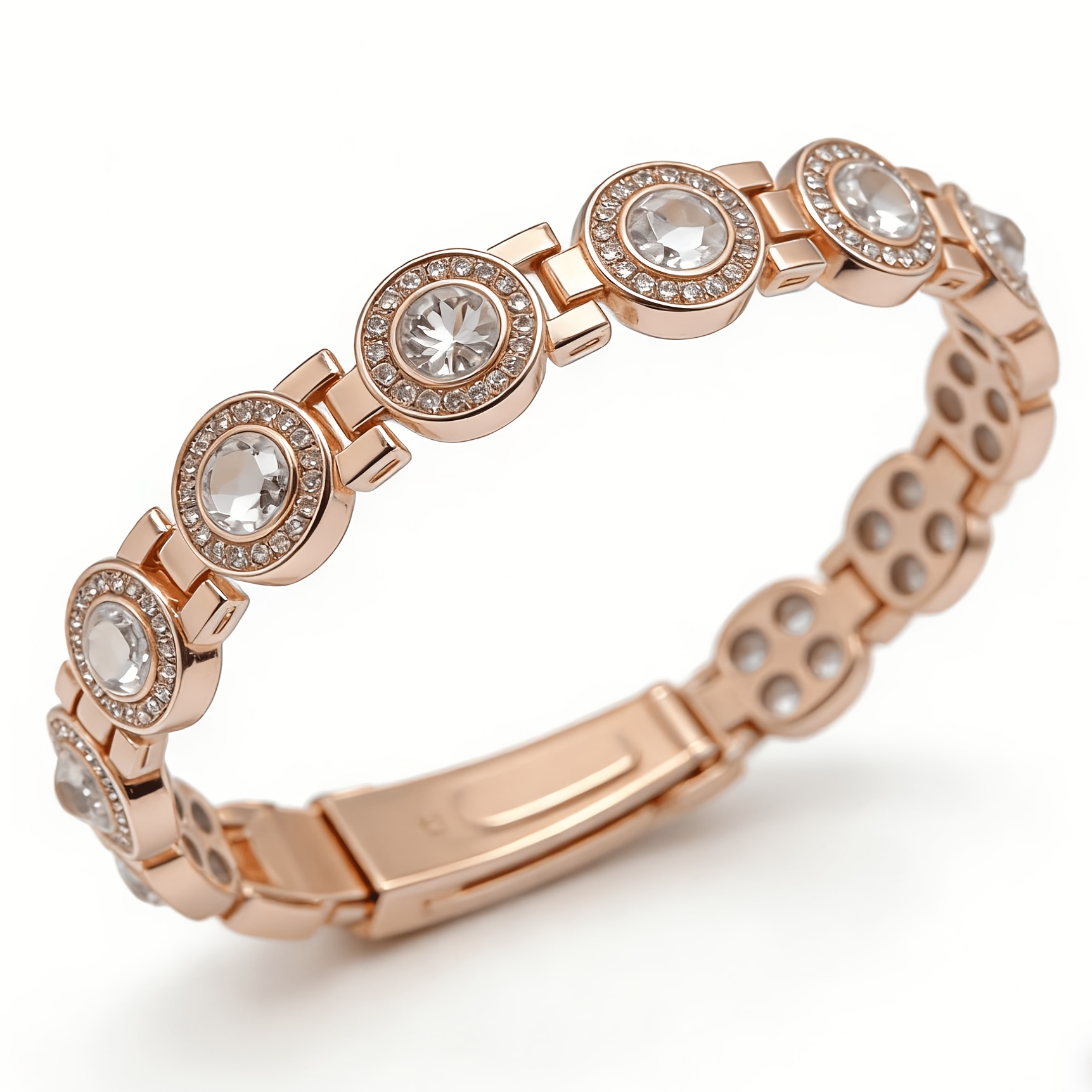 Ladies' Magnetic Bracelet — Rose Gold Plated Adjustable