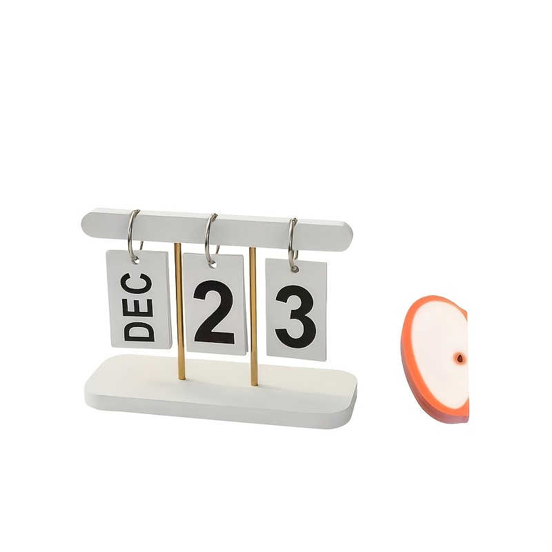 TEMU Calendrier de bureau hebdomadaire à avec ensemble de notes autocollantes pop-up Pomme 3D, ornement de bureau compte à rebours des fêtes,