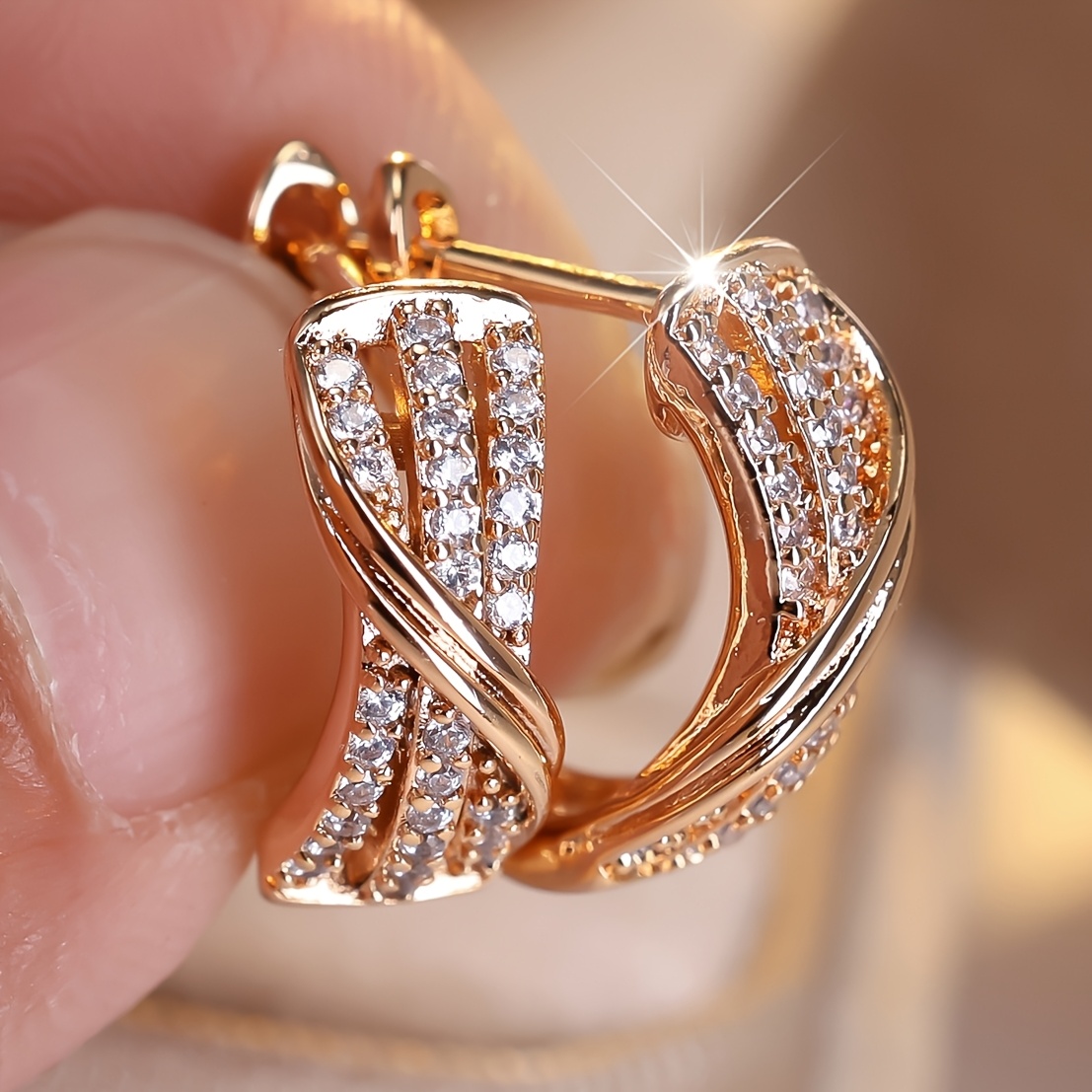 Women's Personalized Three-Stripe Ear Loops, Trendy Holiday Gift