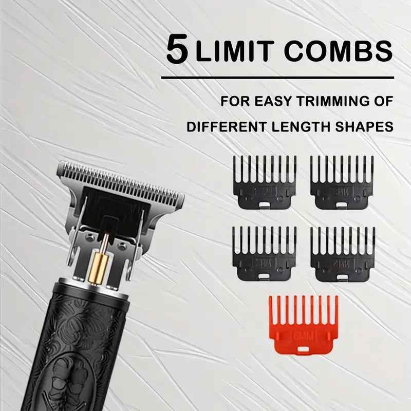 mens grooming kit usb rechargeable electric foil shavers hair clipper with precision trimming styling tool limit comb ideal holiday gif Product details 6