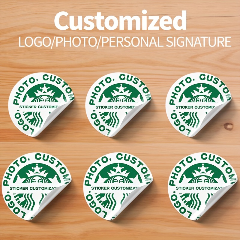 

Custom Logo & Stickers - Personalized Adhesive Labels For Cold Drink Glasses, & Coffee Cups - Weddings, Birthdays & Celebrations Stickers For Cups