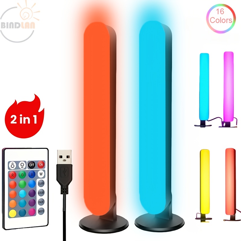 1/2 packs LED Strip Lights for Room, 24 Keys IR Remote Control Remote Control Smart RGB Strip Lights Gaming Lights, TV Ambient Backlight Sync with Music, RGB Desk Lamp for TV, PC, Room, Party Decoration