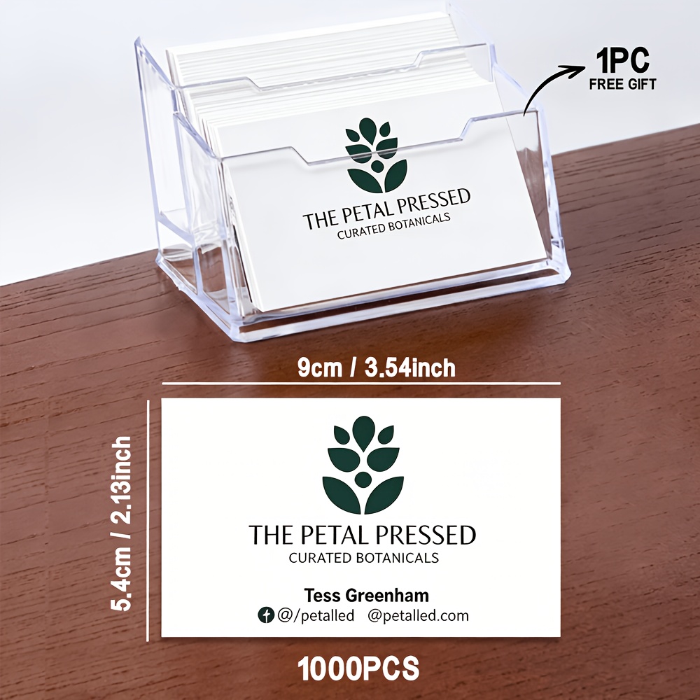 TEMU [customization] 200/500/1000pcs, Custom Business Cards, Customizable Double-sided Printed Business Cards, Easy And Unique, Custom Decorative