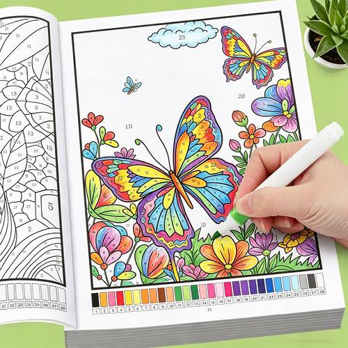 libro para colorear por números de 32 para niños y , libro de pintura relajante diy, libro de atención para entrenar la concentración, regalo de y festivos para niños y niñas