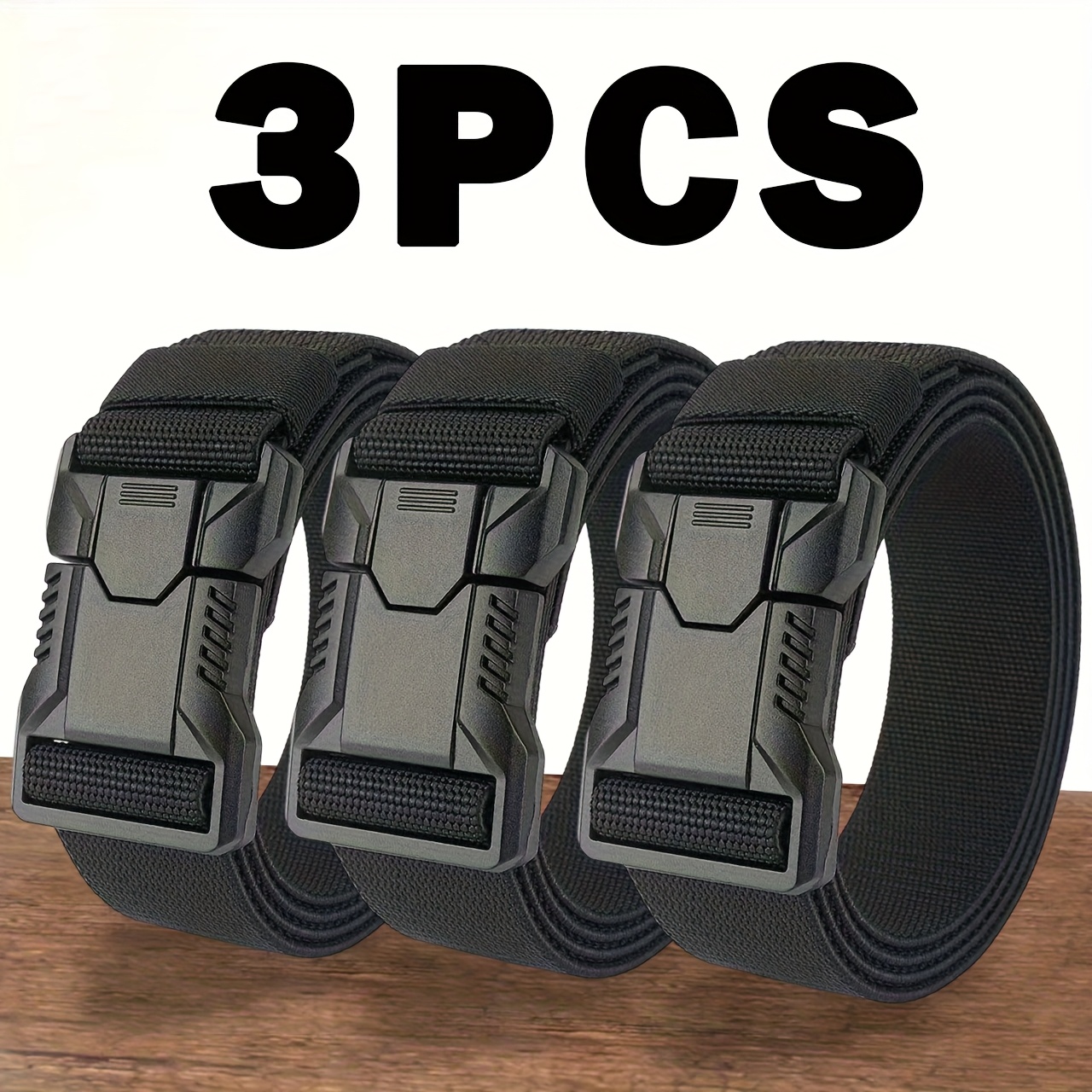 3pcs Men's Multi-functional Belt Features --release Design And Of Durable And Breathable Nylon Material. With Sportswear And Casual Wear And Is An Ideal Gift For Outdoor Sports Enthusiasts.