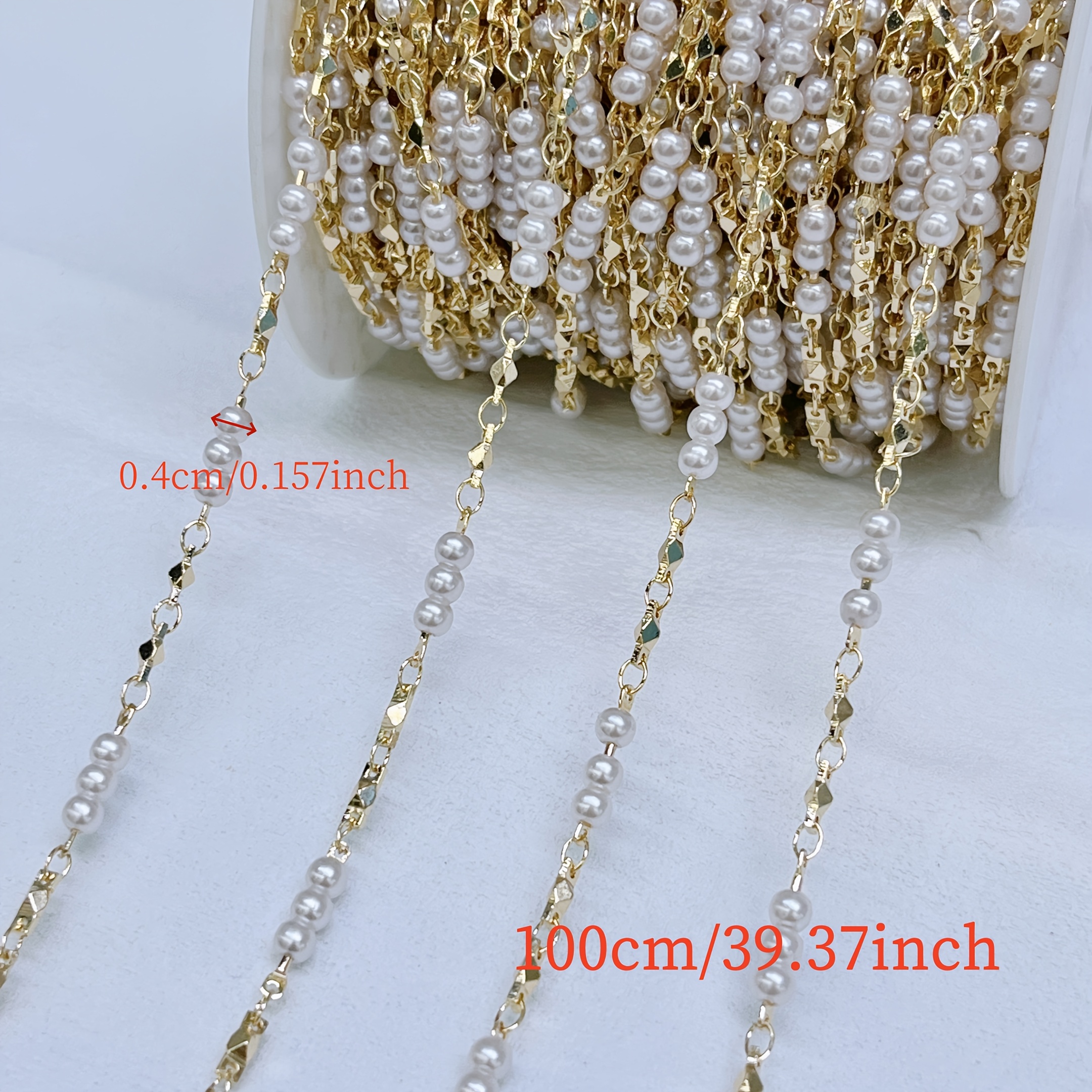 Image of 100cm/ 39.37inch Beads Fashionable And Trendy Shiny Style, Sophisticated Perfect For Handmade Necklace, Bracelet, Earring Designs And Jewelry Making