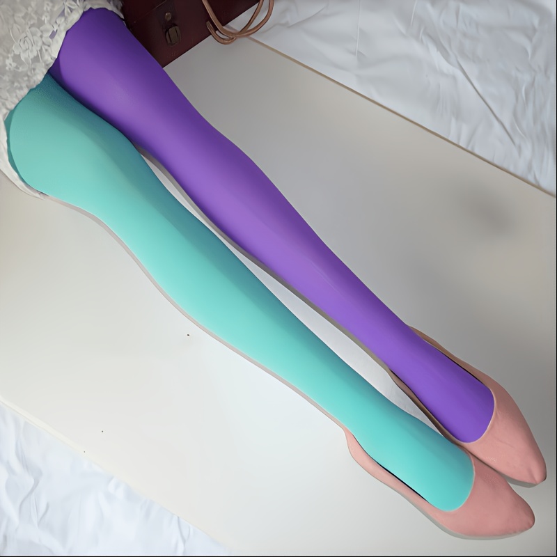 Two-color Socks Stockings Women's Shaping Stockings Socks Wide Vertical Striped Pantyhose European And Sexy Pantyhose