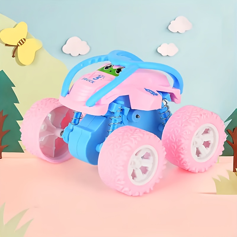 Image of Macaron Monster Truck Toy, Friction Powered No Battery, Pack, Stem Sensory Toy For Boys And Girls Age 3+, Gift For Back To School Christmas Party - Random
