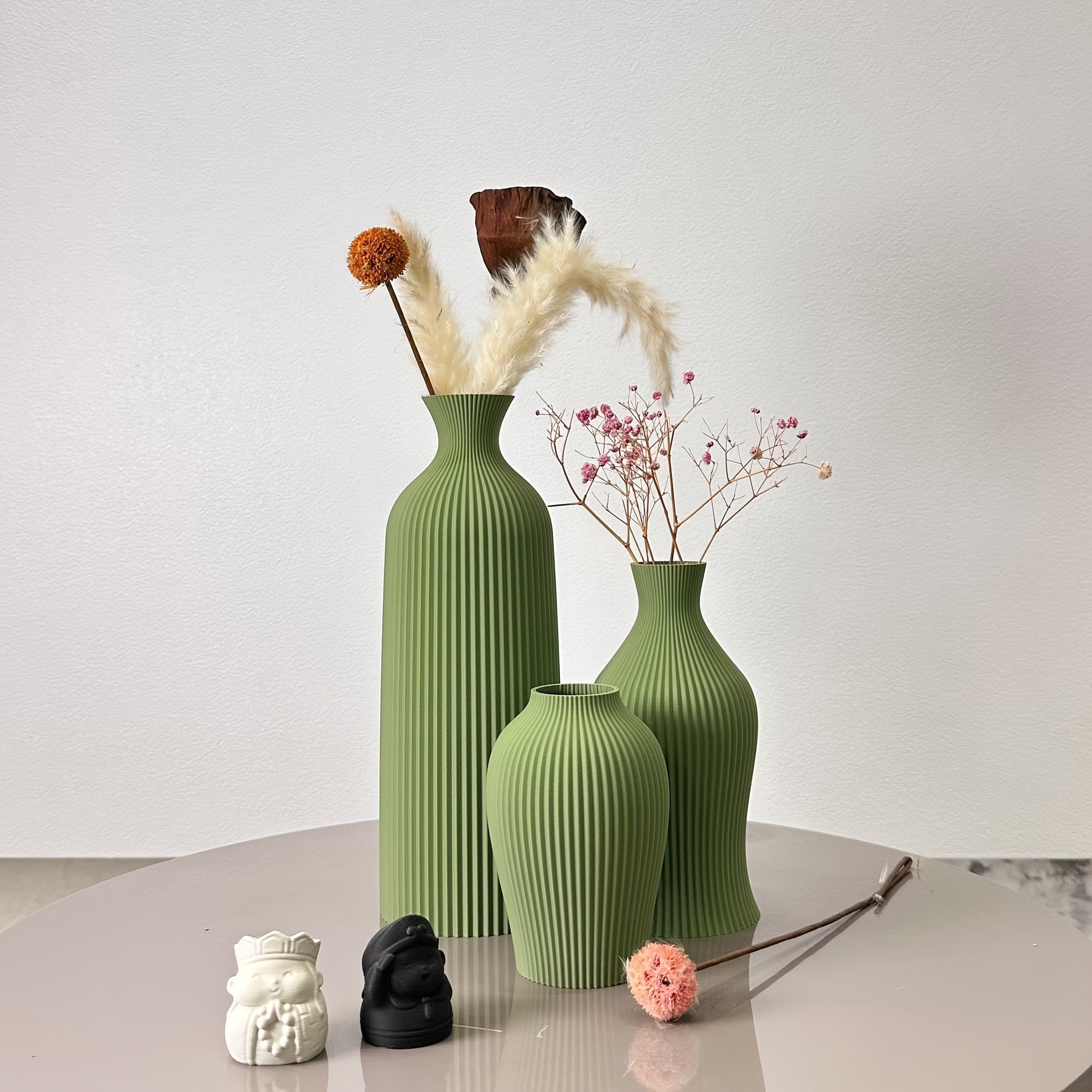 Image of 3pcs Deco Vase, Elegant Vase Decoration, Dry Vase Decoration, Suitable For Home Decoration Decoration, Office Vase Decoration, Holiday Gifts