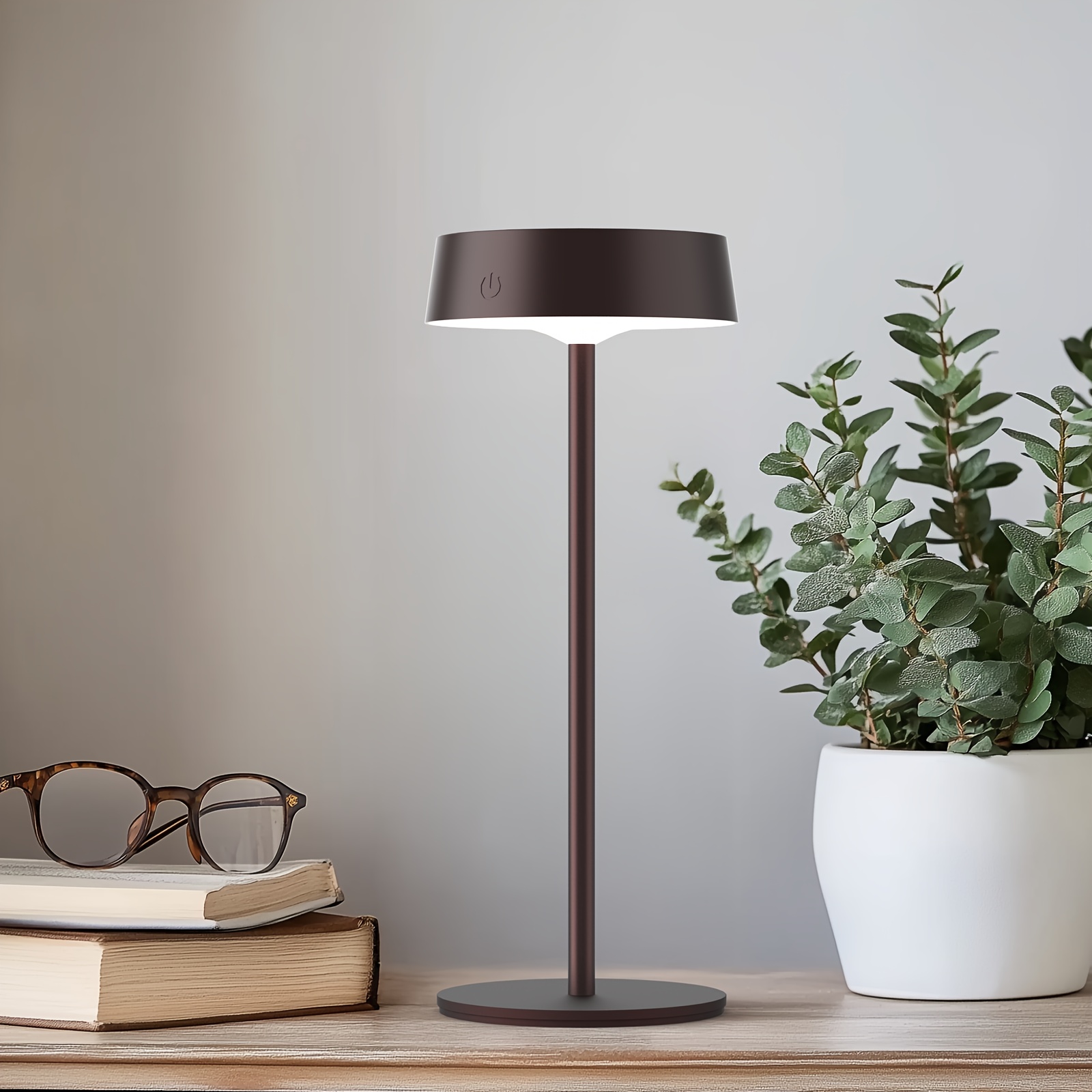 TEMU Wireless Solar Desk Lamp, Color Temperature Dimmable Rechargeable Desk Lamp, Led Outdoor Desk Lamp, 125 , With Solar And Memory Function,