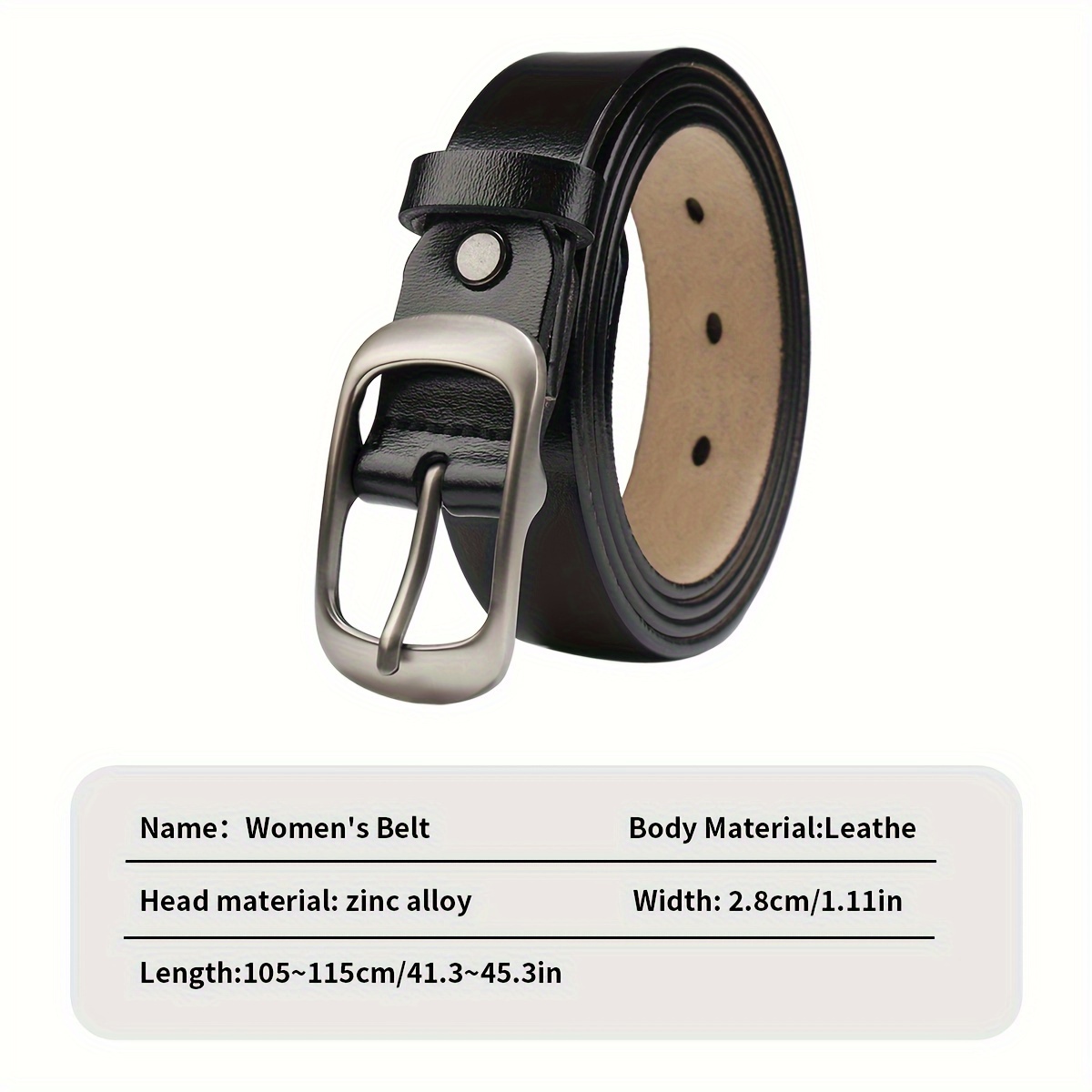 fashionable genuine leather belt versatile cowhide waist belt stylish pin   for jeans pants for women details 3