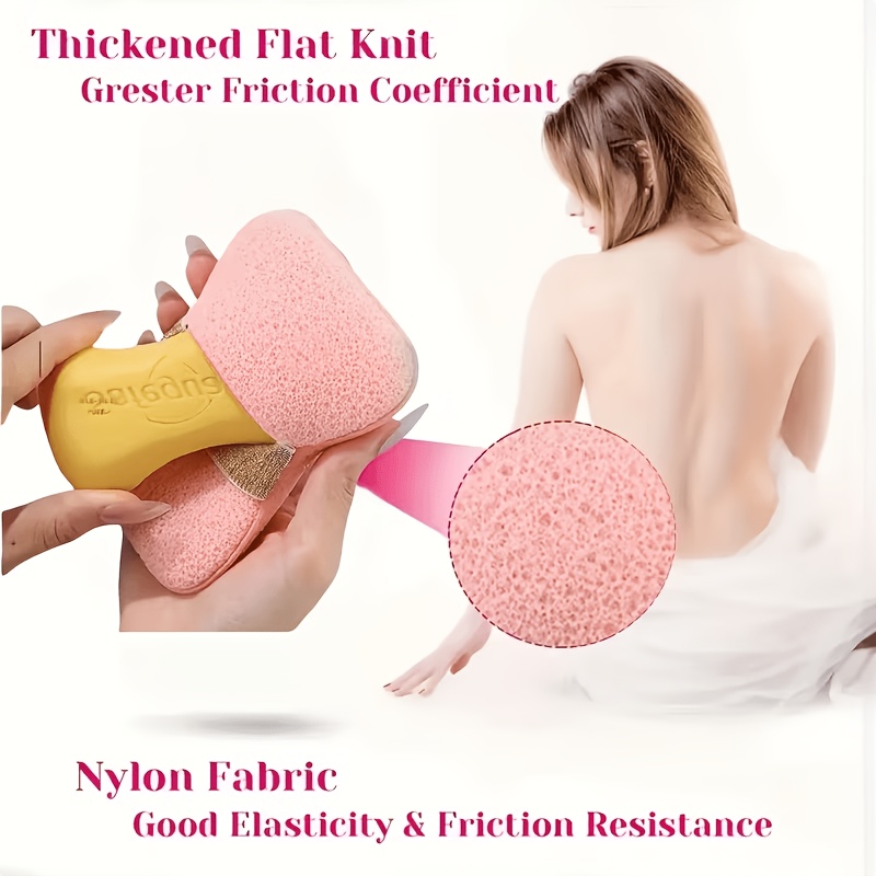 2pcs Bath Sponges Set with Hook and Magic Exfoliating Sponge