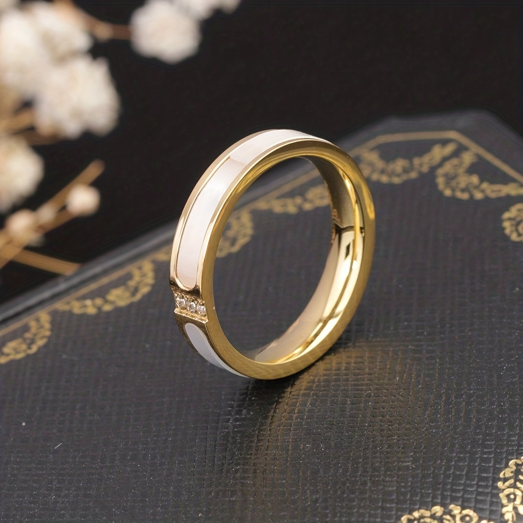 E-shop Damen Edelstahlringe – Niedlicher Glanzschmuck, Nicht Verblassende Edelstahlringe für den , Partys, Ganzjährige Eleganz & Besondere Anlässe