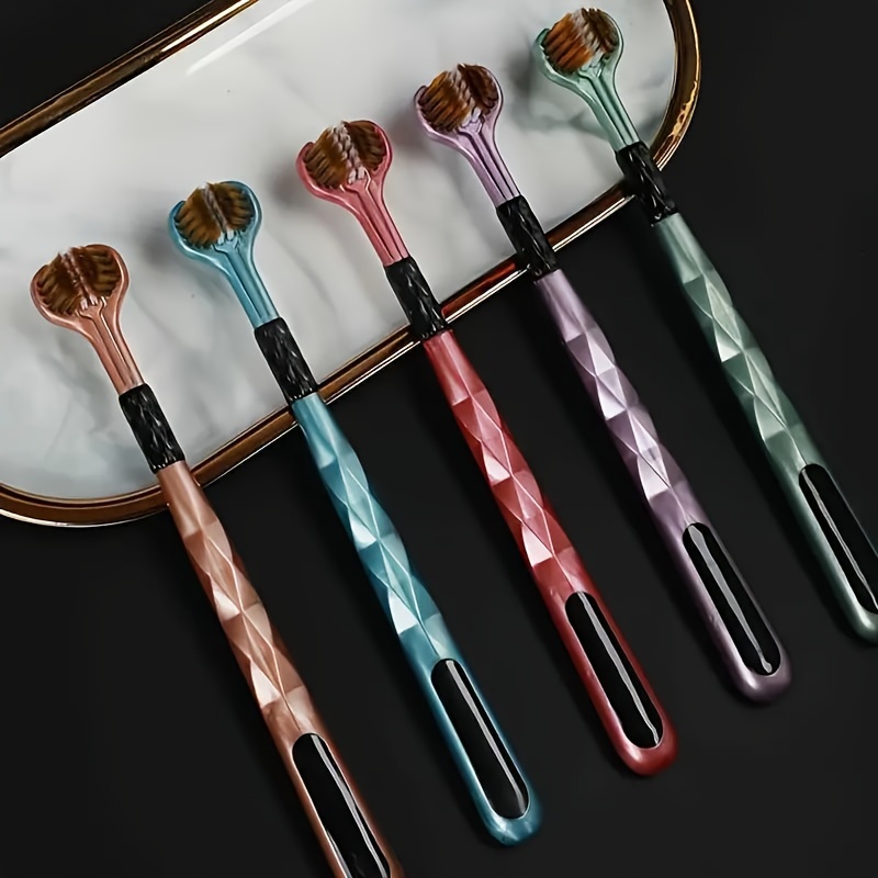 5pcs Adult Soft Nylon Bristle Toothbrush Set