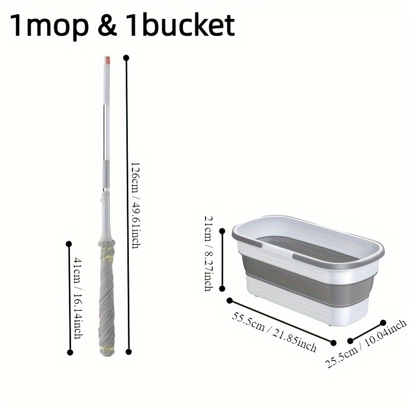 easy   2 in 1 wet dry mop and bucket set extendable hands free design for effortless cleaning in kitchen bathroom living room bedroom and patio details 0