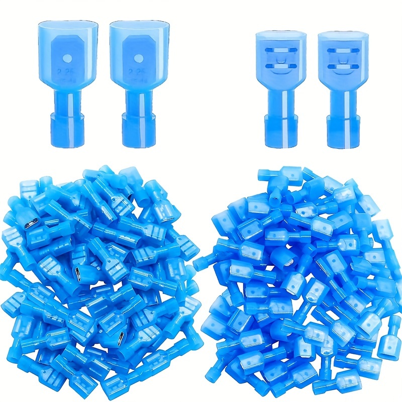 

Blue Spade Quick Disconnect Connector Kit, Electrical Terminals, Male And Female Spade Wire Crimp Terminal Combination Kit