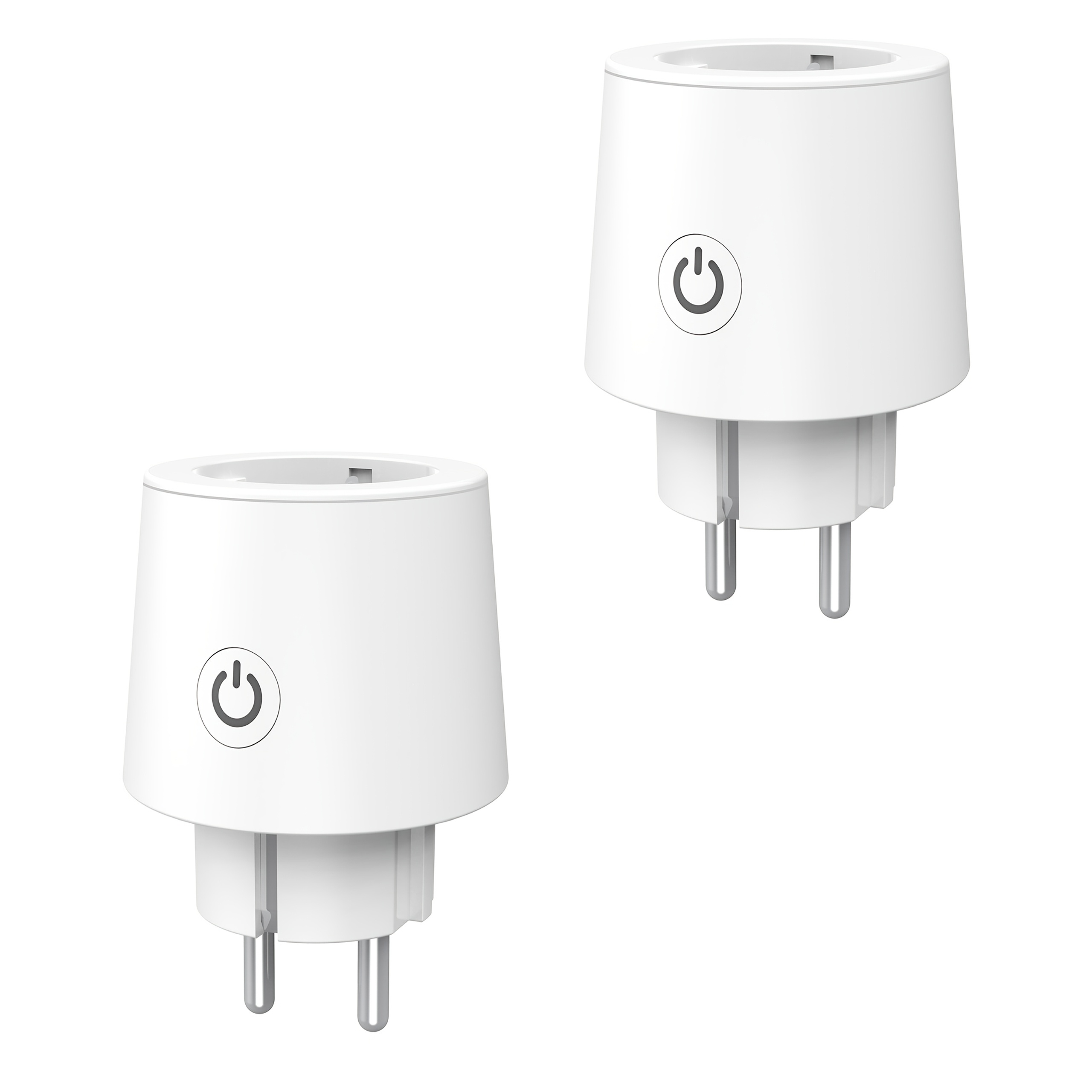 E-shop Smart WiFi Stecker mit Alexa/Google Home, Smart Home Stecker 16A 2.4GHz 3680W Timer für Leistungs- und Stromverbrauchsmessung, Sprachsteuerung,