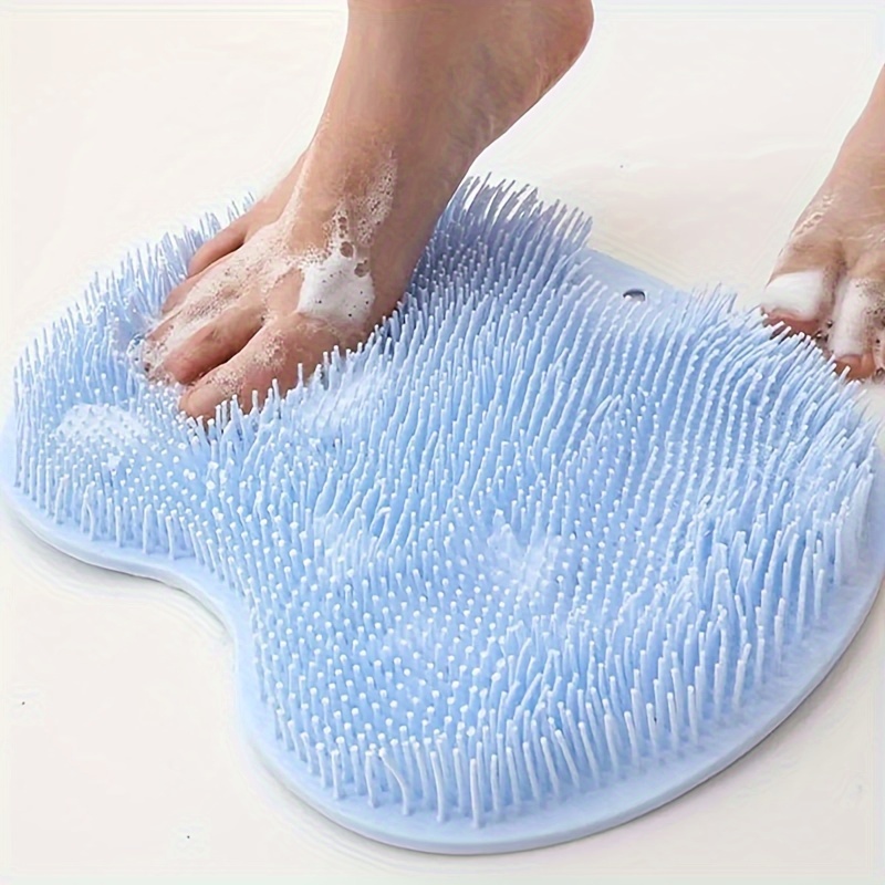 

Silicone Foot Scrubber Mat - 1pc Non-electric Exfoliating Shower Pad, Bathroom Foot & Back Cleaning Accessory
