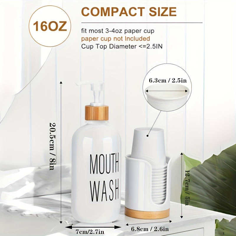 Mouthwash Container Cup Holder Mouthwash Container Cup - Temu
