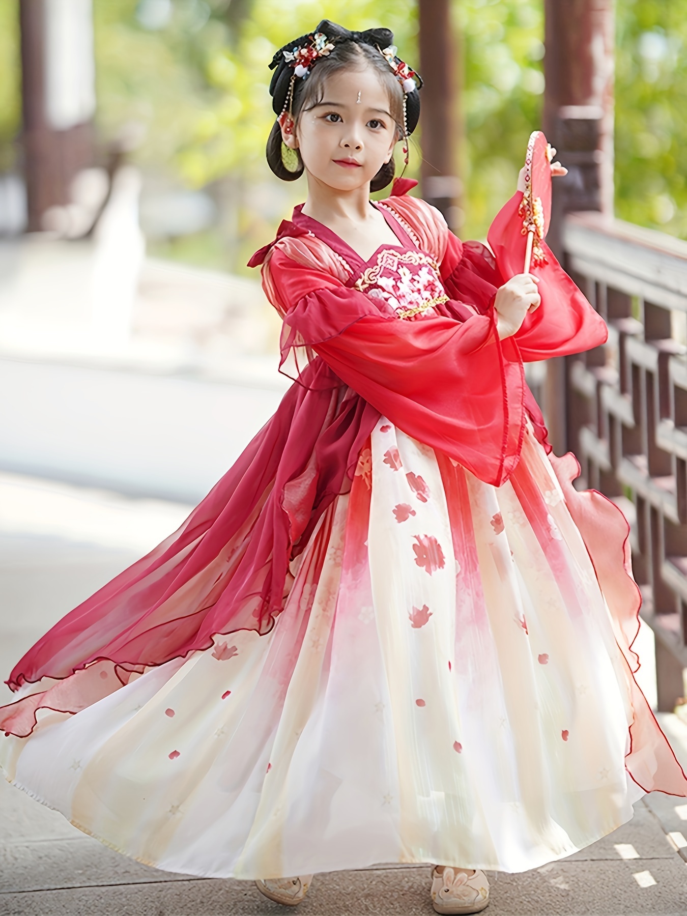 chinese festival dress girls hanfu autumn festival dress chinese style flowing