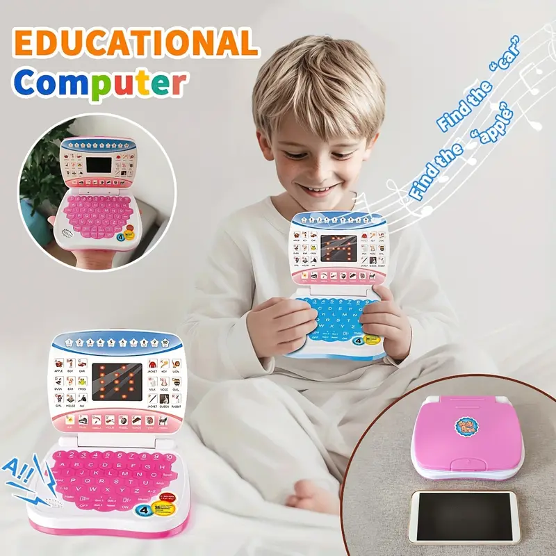 learning computer toy laptop model electronic education multiple functions of letters numbers music suitable for boys and girls over 3 years old childrens educational toys battery not included details 3