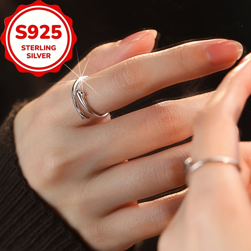 Women's S925 Dolphin Open Ring, Elegant Accessory Gift