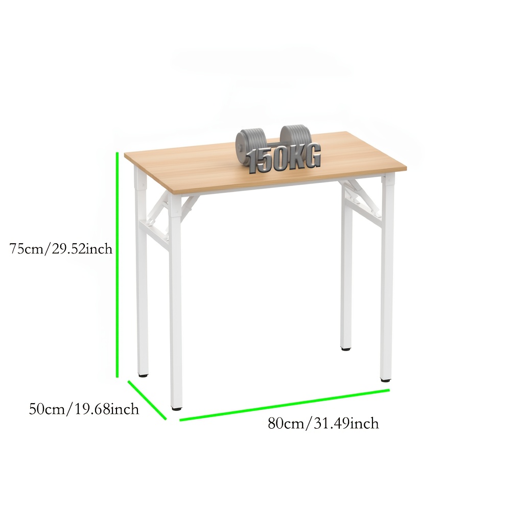 Portable Computer Desk, Computer Desk, Office Desk, Suitable For Offices, Home Offices, And Study Rooms, 80x50x76 Cm, Peach-colored