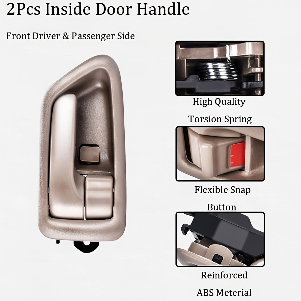 INSIDE DOOR HANDLE Black Chrome LH Left Driver Side for 02-06 Toyota