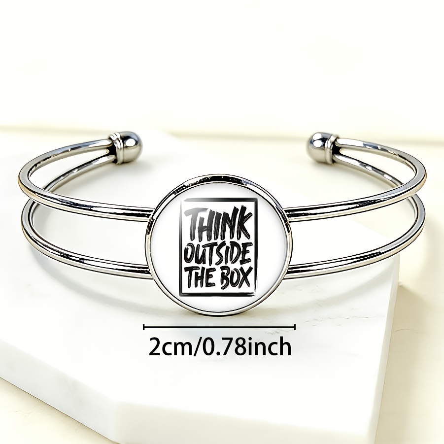 Women's Adjustable Open Bangle with Simple Pattern Design