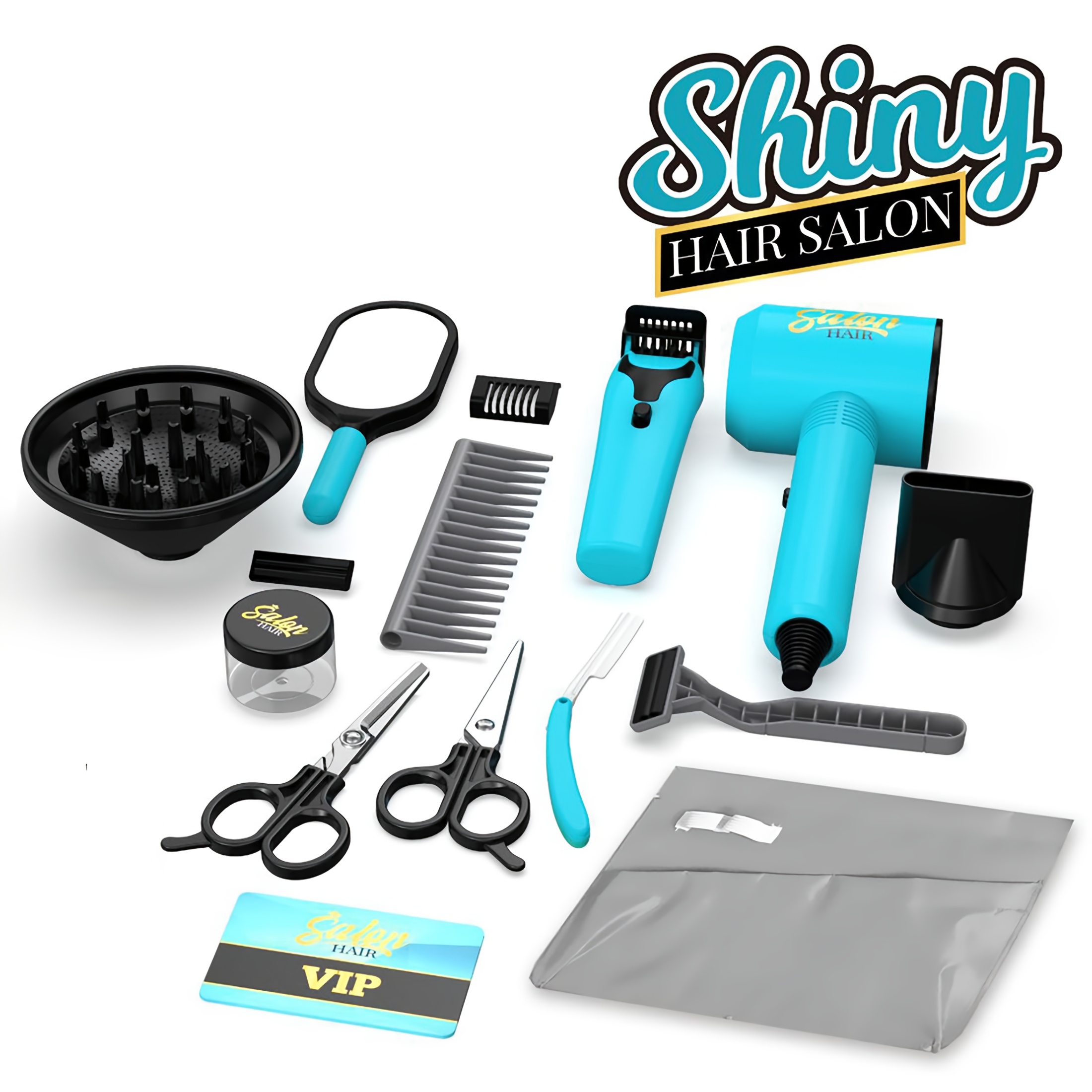 Frisierkopf Kinder ANYCESO Kinder Friseur Salon Spielset – 10-teilig Mit Haartrockner, Schminktasche & Rollenspiel-Zubehör Mia And Me