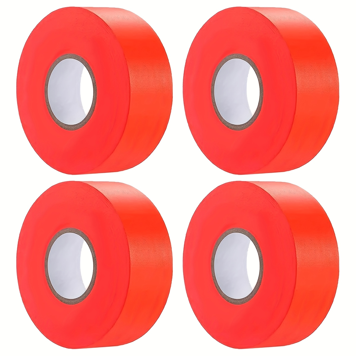 TEMU Orange Flagging Tape, Non-adhesive Plastic Ribbon Neon Marking Roll, Marking Tape For Tree Marking, Boundaries Hazardous Areas, Trail Marking,
