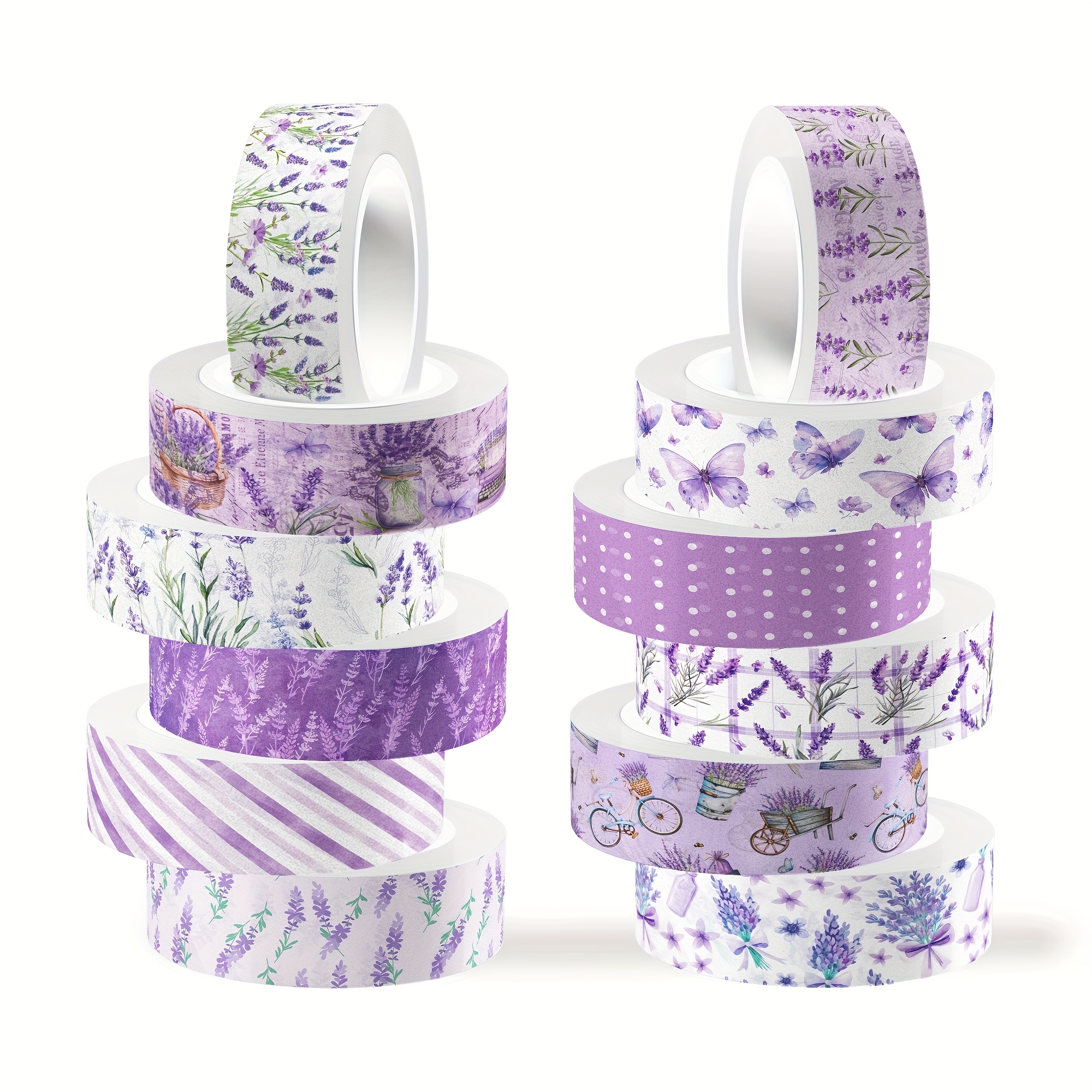 Image of Purple Lavender Masking Tape Paper Sticker Washi Tape To Hand Books Or Dly Decorations