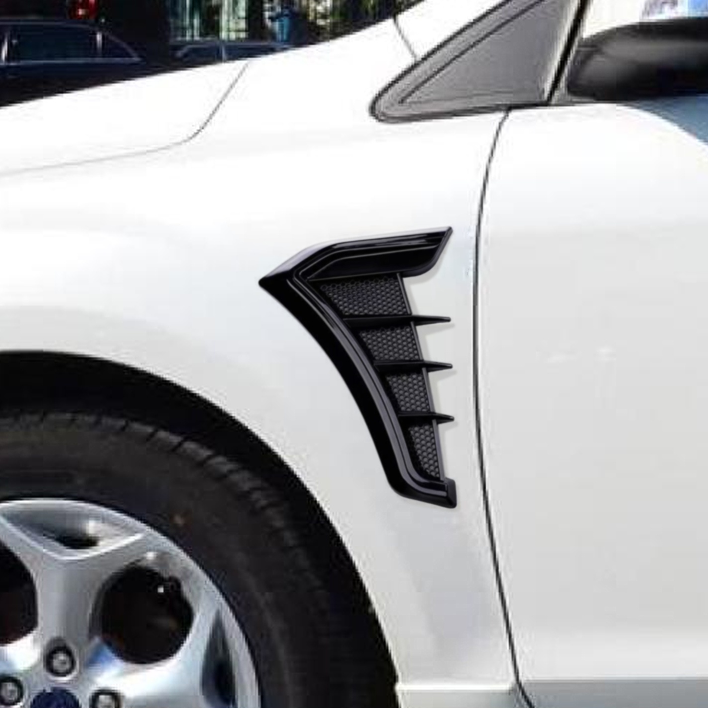 TEMU 2pcs Car Mud Flaps - Matte Black Tpu Self-adhesive Crash Protection, Suitable For Sedans, Trucks, Suvs, Aggressive Styling Accessories, Unique Car Decorations, Durable Tpu Material,
