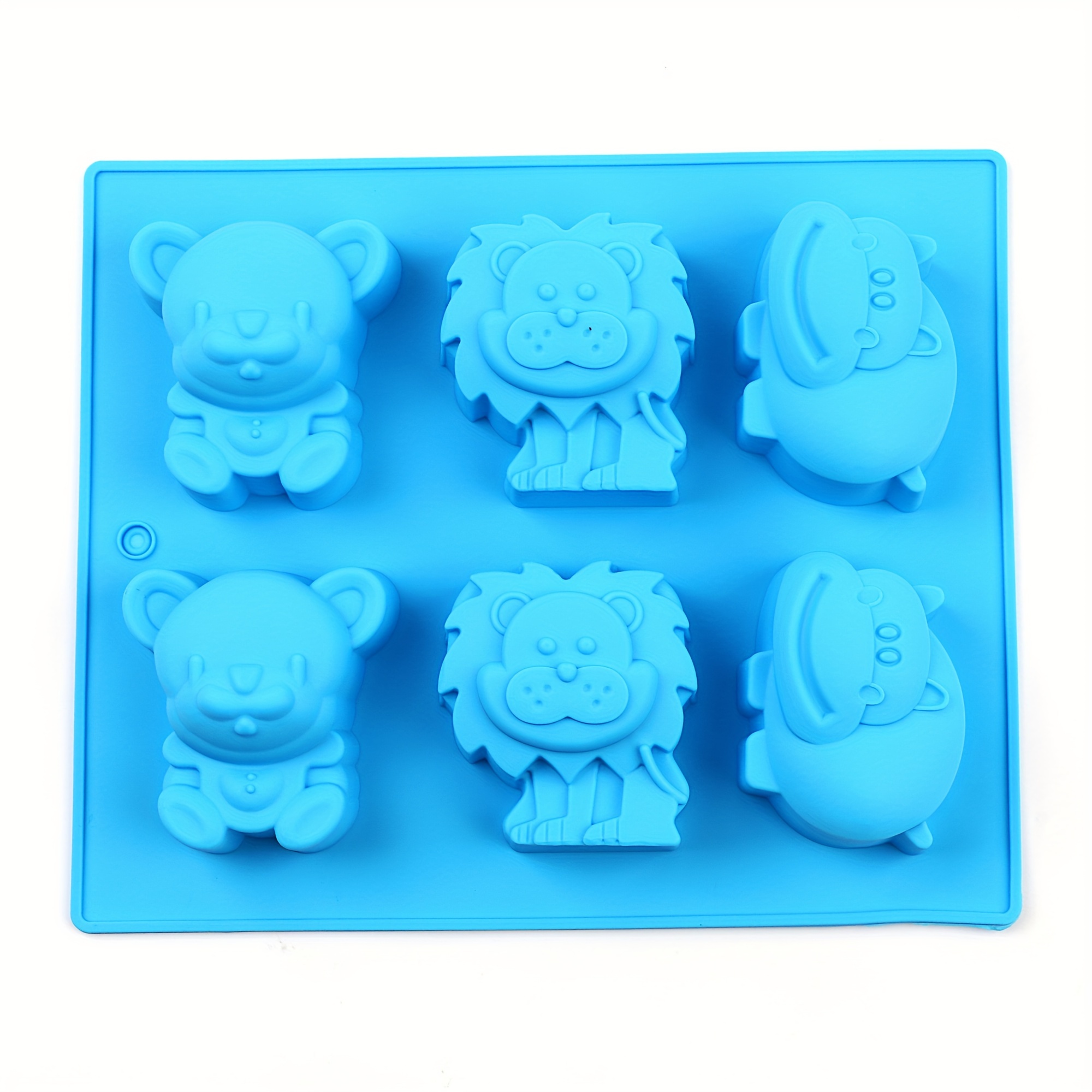 

Easy-clean Silicone Cake Mold With Bear, Lion & Hippo Designs - High Temp Resistant Baking Pan For New Year's Treats, Cake Mold, Bread Baking