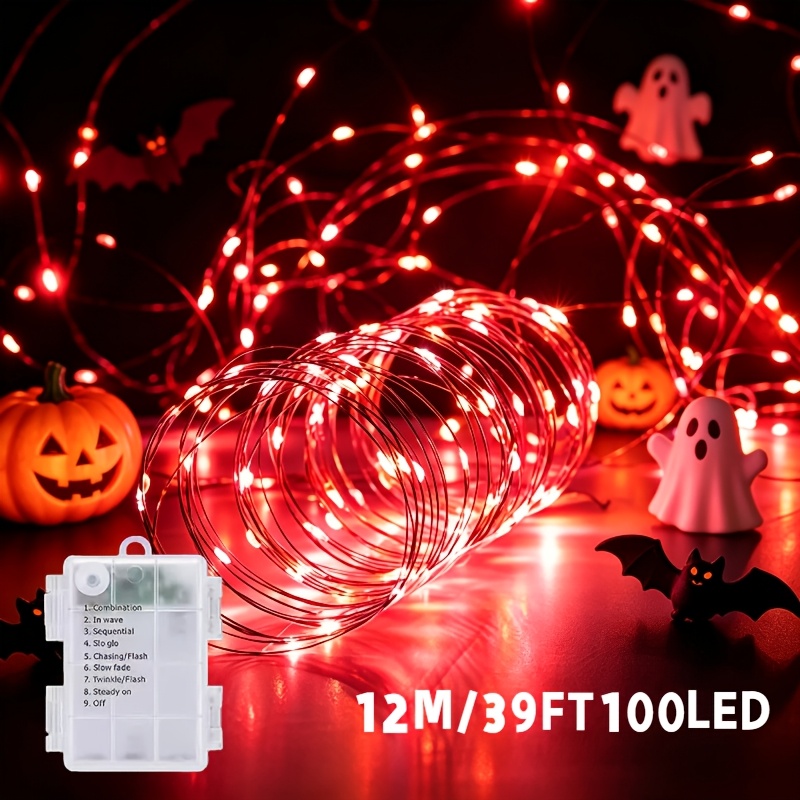 TEMU Halloween Diy Fairy Tale Lamp With Battery Box, 8 , Ip54, Battery-powered (batteries Not Included), Ideal For Holiday Decorations, Houses, ,