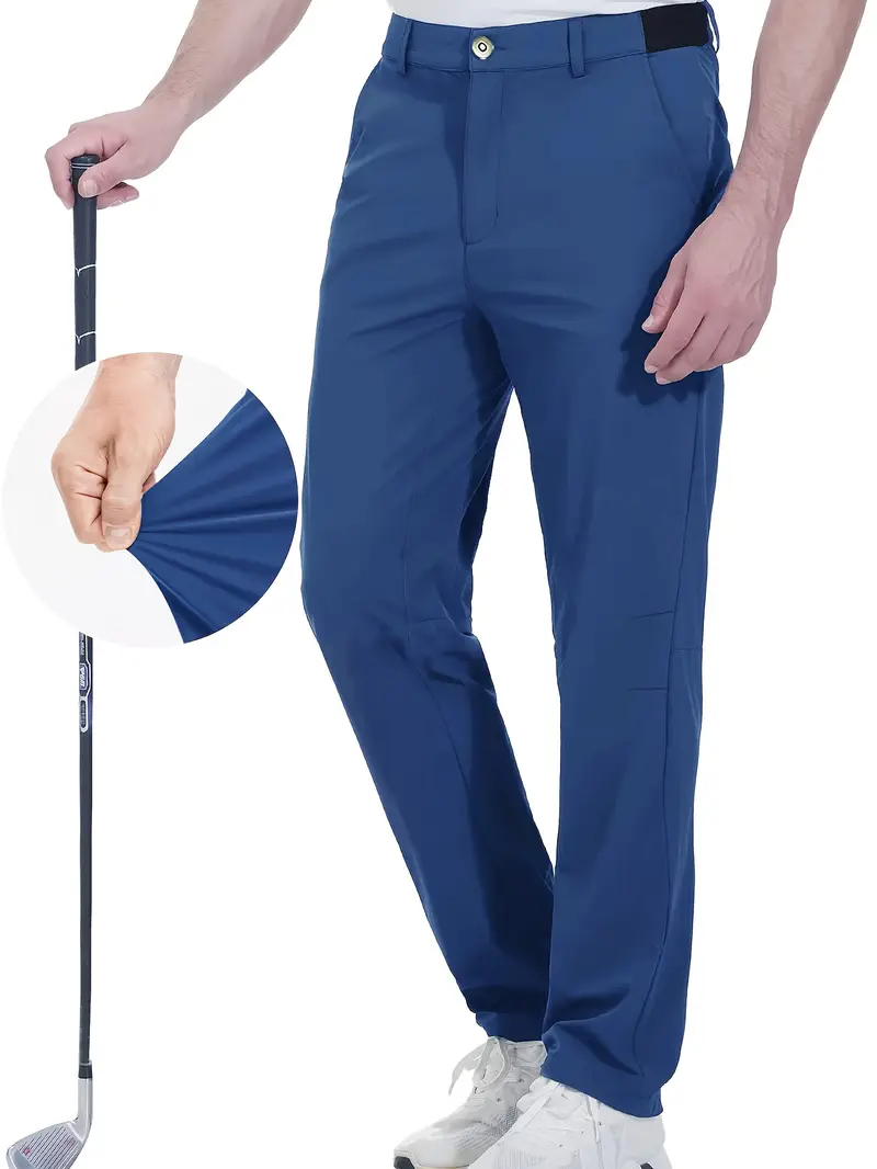 Pantaloni Da Golf Uomo - Elasticizzati, Slim Fit, Asciugatura Rapida, 5 Tasche, Poliestere/Elastan - Foto 4