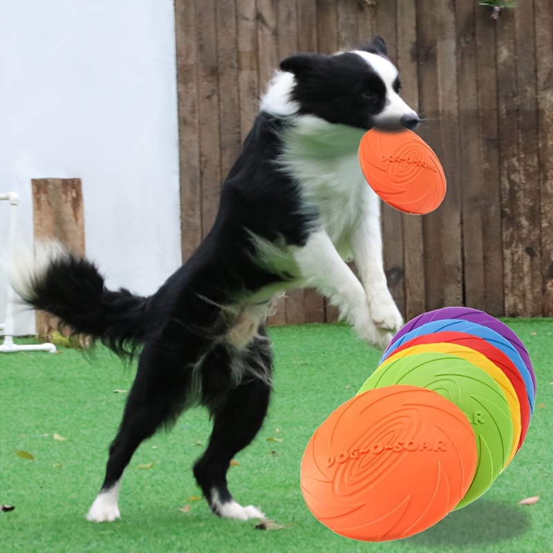 

1pc Plain Color Pet Training Flying Disc, Chew Durable Toy For Dog Interactive Supply #king's Day