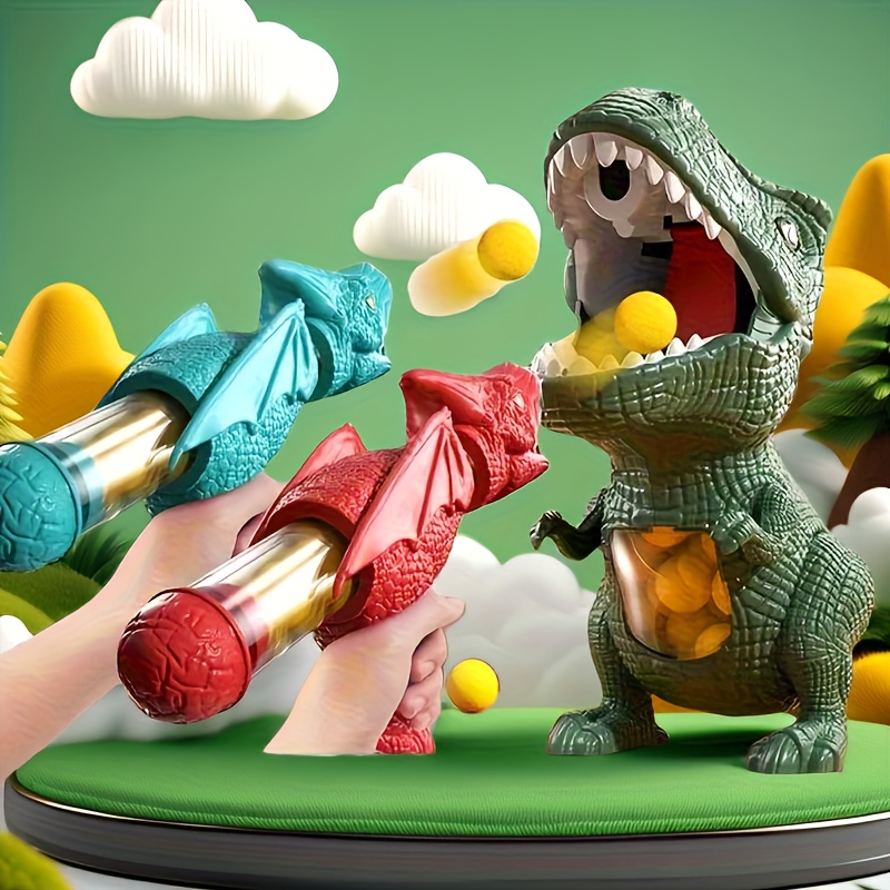 dinosaur toy floor game dinosaur model fun bouncing game parent child competition game 24 balls 2 colors random dinosaur handle birthday gift toy gift Product details 0
