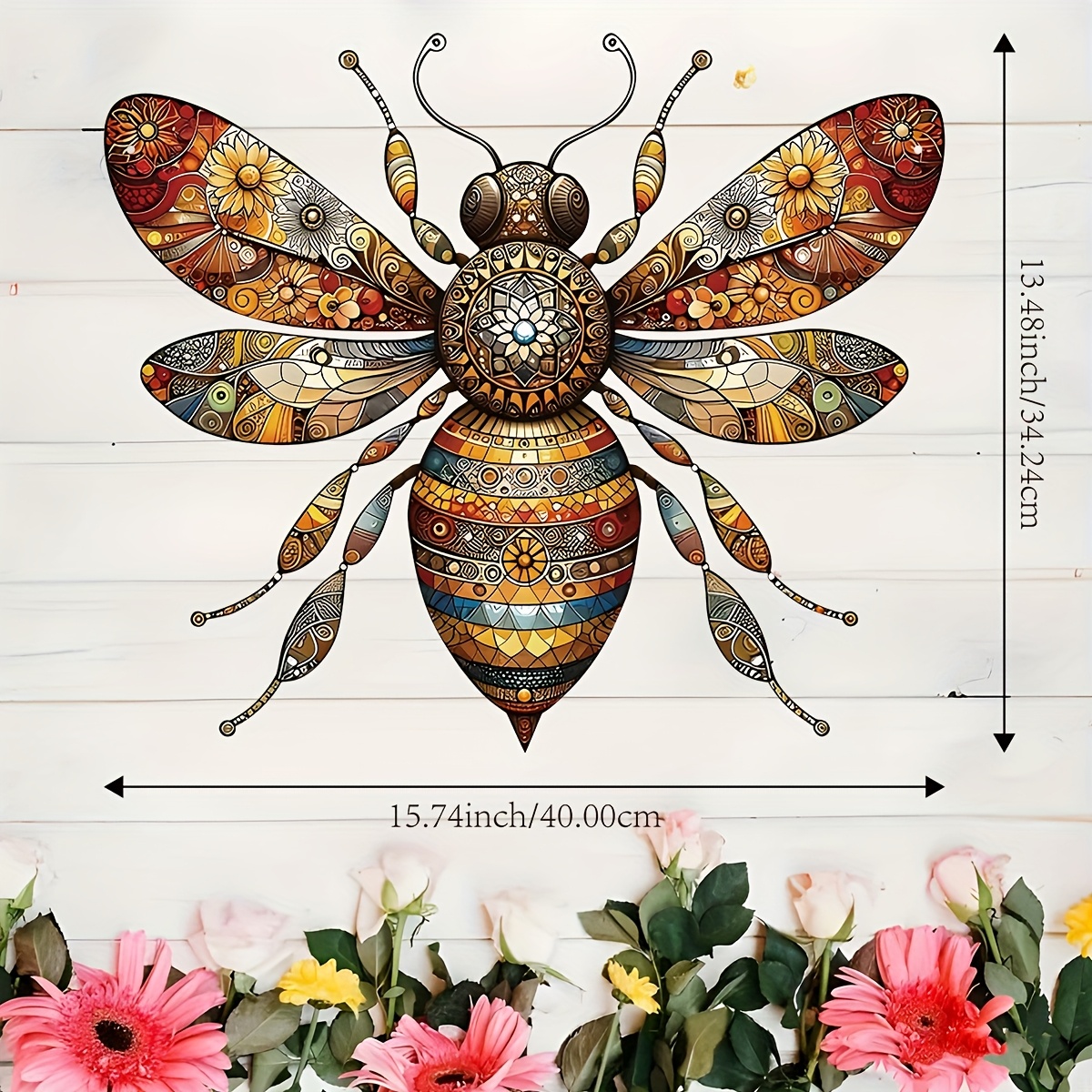 Vibrant Bee Metal Art Wall Decor - image 8