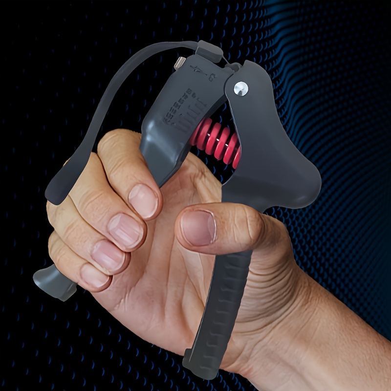 adjustable r shape grip strengthener with extended handle durable pp material black hand exerciser for muscle building and finger   ideal for fitness enthusiasts Product details 5