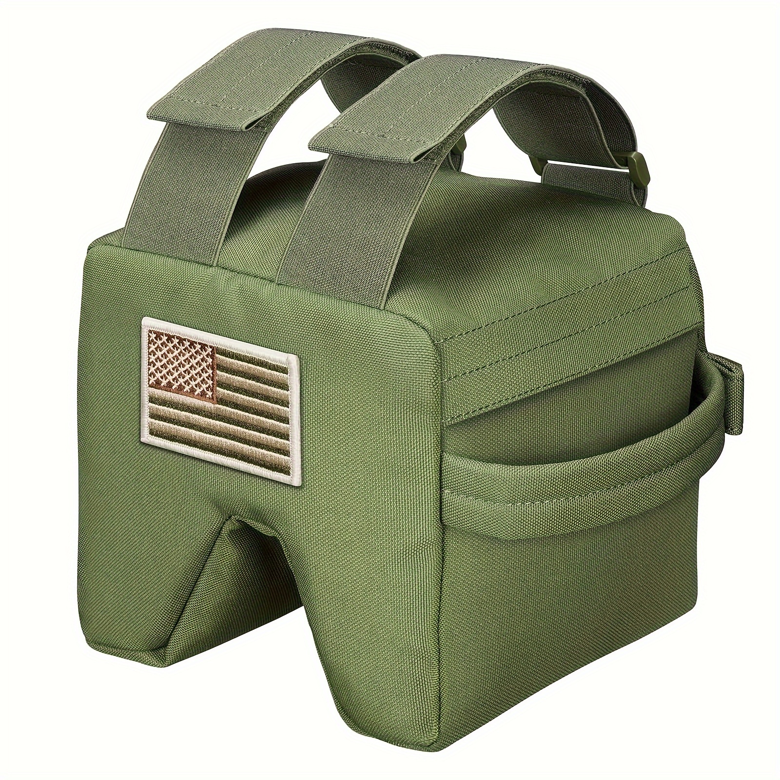 shooting rest bag prone shooting bag pre filled front or rear squeeze bag gun holders for shooting range outdoor sports green