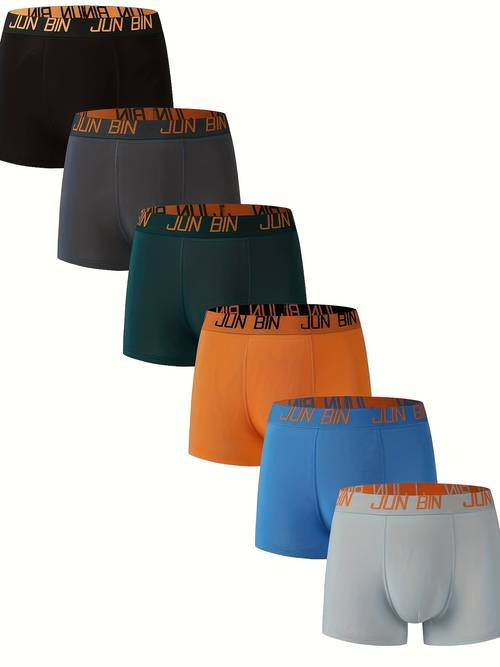 set of 6 modal comfortable and breathable mens boxer shorts
