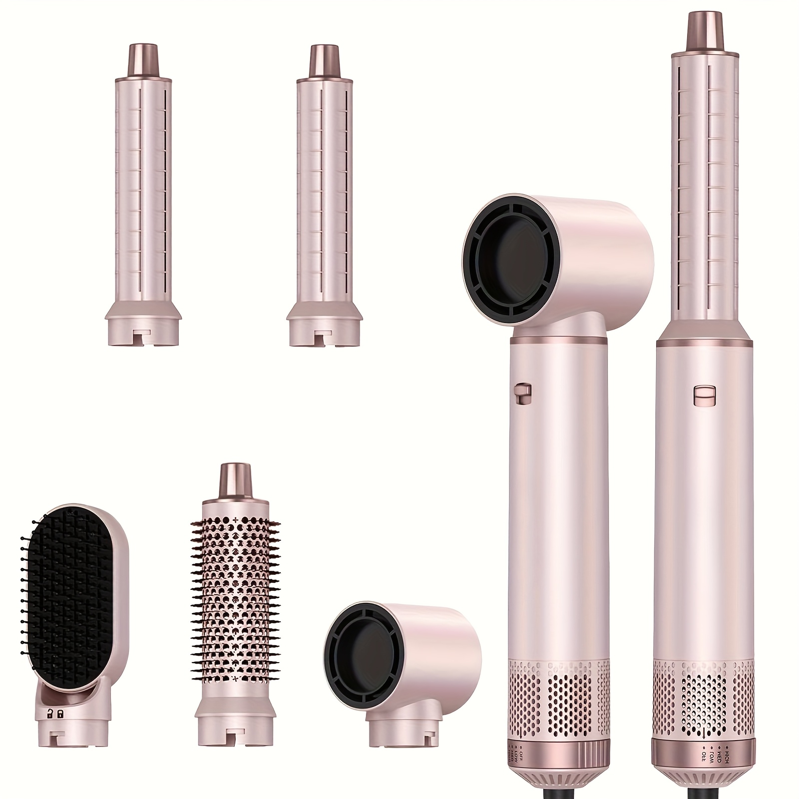 Image of Hair Styler 5in 1-hot Air Brush For Volumizing, Hairdryer Brushes With Straightening, Negative Curler Multistyler Blow Dryer For Styling, Gifts Set For Women Volume, Curls, Smooth, Dry & Style