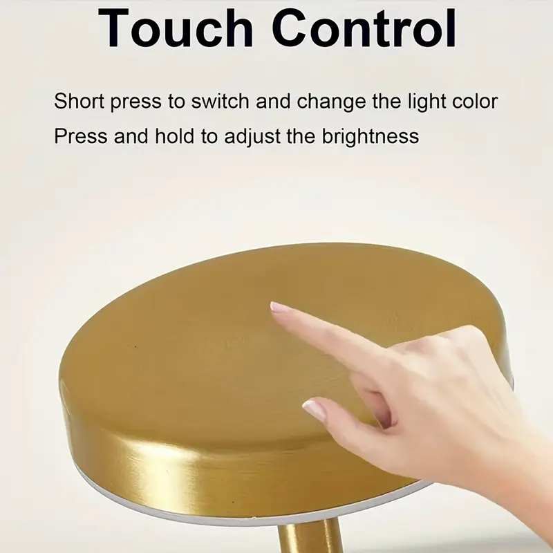 creative wireless high end metal led desk lamp battery usb rechargeable night light with eye protection three color adjustable dimming bedside reading lamp for dining room or bar decor bedroom office warm table lamp ideal birthday gift for halloween christmas valentines colors table lamp for living room table lamp for bedroom table lamp for home table lamp for bedroom bedside lamp lamp for living room Product details 7