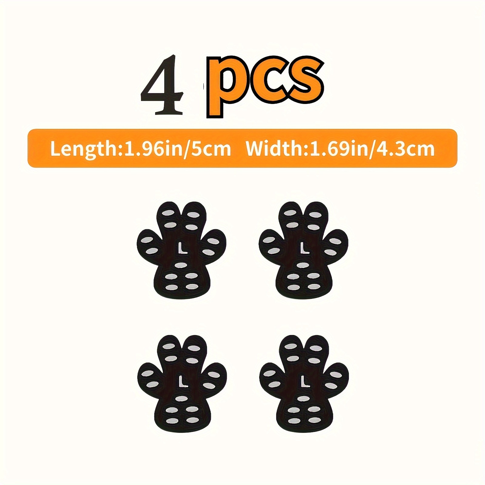 4pcs Dog Paw Protection Covers, Slip Resistant & Dust-Proof
