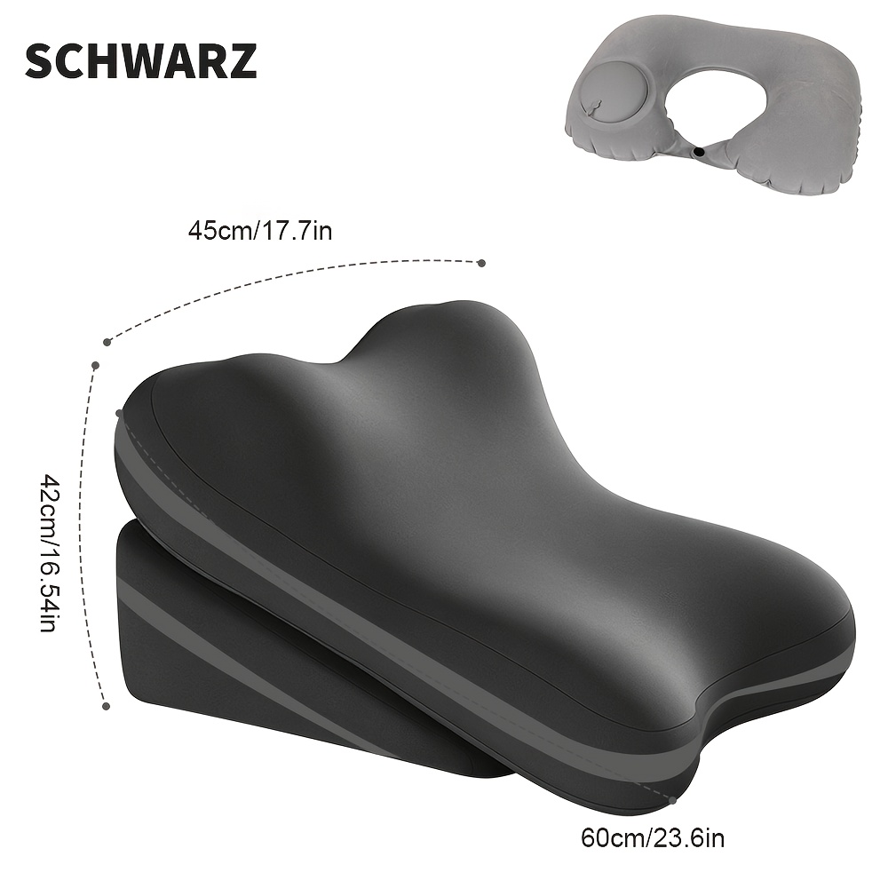 TEMU Bed Wedge Pillows, 2pcs Adjustable Back Support Cushion Set, Ergonomic Neck And Lumbar Support Pillow For Sitting Up In Bed, Comfortable Reading